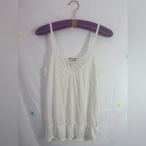 2010 Old Navy Ivory Ethereal Fairy Cami with Sequin Neckline Size Medium